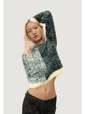Desigual Desigual Πουλόβερ JERS_EARTH Πράσινο Casual Fit