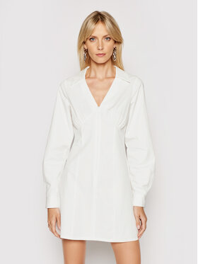 NA-KD NA-KD Sukienka koszulowa 1018-006777-0001-580 Biały Slim Fit