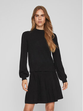 Vila Vila Sweter 14084179 Czarny Regular Fit