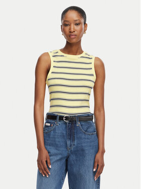 Tommy Hilfiger Tommy Hilfiger Top WW0WW50025 Giallo Regular Fit