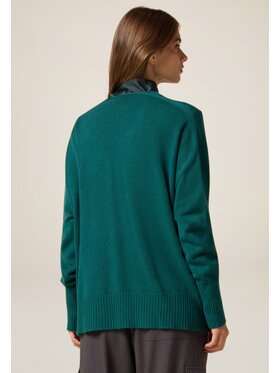 Oltre Oltre Cardigan M044E002030N015 Verde Regular Fit