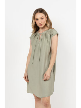 Awama Awama Sukienka letnia A731 Zielony Basic Fit