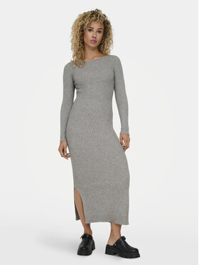 ONLY ONLY Úpletové šaty Katia 15324649 Šedá Slim Fit