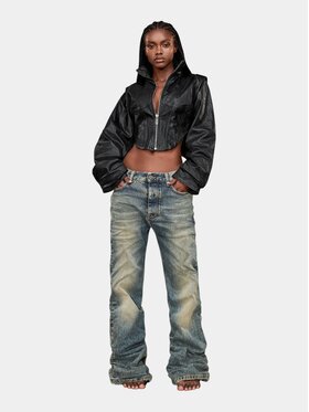 MADE BY SOCIETY MADE BY SOCIETY Spodnie materiałowe Jeans VANGUARD WIDE - P27230 Niebieski Basic Fit