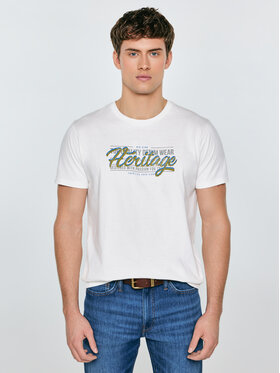 BIG STAR BIG STAR T-Shirt KEREN Biały Basic Fit