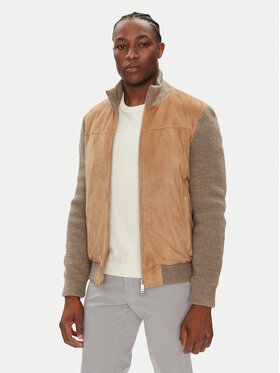 Milestone Milestone Кожено яке MSNicolas 531628 60690 Бежов Regular Fit