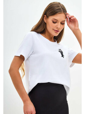 CAT by maniita lacitta CAT by maniita lacitta T-Shirt Printed T-shirt Biały Regular Fit