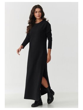 Makadamia Makadamia Sukienka codzienna M901 Czarny Boxy Fit