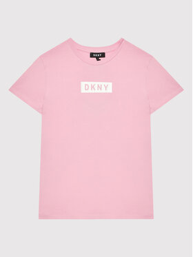 DKNY DKNY T-Shirt D35R93 S Różowy Regular Fit