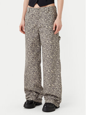 Noisy May Noisy May Pantaloni din material Jill 27032731 Bej Straight Fit