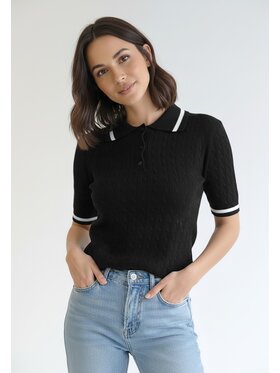 FIGL FIGL Polo M1268 Czarny Regular Fit