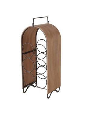MIAhome MIAhome Przybory barmańskie Stojak na butelki 50x18x21 cm RESTER Brązowy