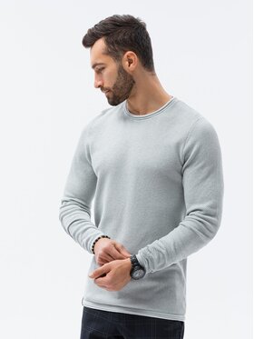 Ombre Ombre Sweter E121 Szary Regular Fit