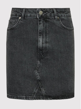 Americanos Americanos Spódnica jeansowa Pittsburgh Czarny Regular Fit