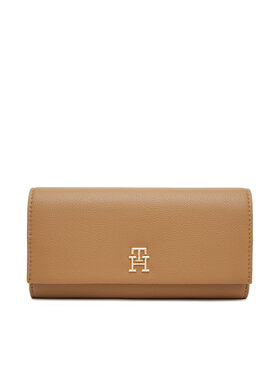 Tommy Hilfiger Tommy Hilfiger Duży Portfel Damski Th Legacy Flap Lrg Wallet AW0AW17267 Brązowy