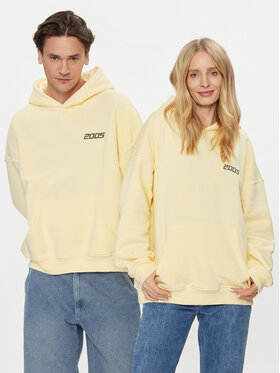 2005 2005 Džemperis ar kapuci Unisex Basic Dzeltens Relaxed Fit