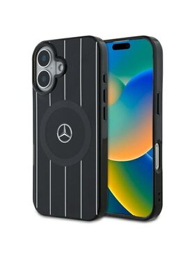 Mercedes-Benz Mercedes-Benz Etui na telefon MB Double Layer Crossed Lines Czarny