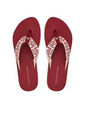 Tommy Hilfiger Tommy Hilfiger Japonki Corportate Sandal FW0FW09610 Czerwony