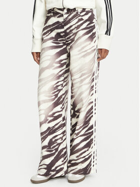 adidas adidas Джинси Adilenium Season 6 Zebra Print Wide Leg Denim LH1954 Коричневий Wide Leg
