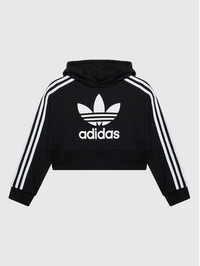 adidas adidas Bluza adicolor Cropped H32337 Czarny Loose Fit