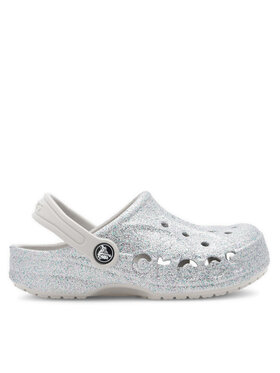 Crocs Crocs Natikače BAYA GLITTER CLOG K 207015-040 Srebrna