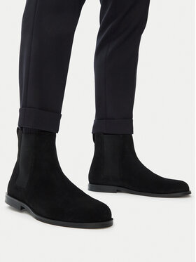 Calvin Klein Calvin Klein Členková obuv s elastickým prvkom Ess Rubber Chelsea Su HM0HM02055 Čierna