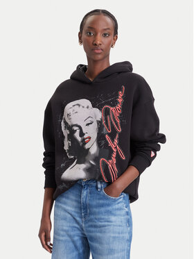 Guess Guess Суитшърт W6BQ18 K6664 Черен Oversize