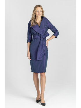 Deni Cler Milano Deni Cler Milano Sukienka koktajlowa W-DC-3378-E5-A4-68-1 Fioletowy Regular Fit