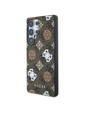 Guess Guess Etui na telefon 4G Printed Colored Peony Pattern MagSafe Brązowy