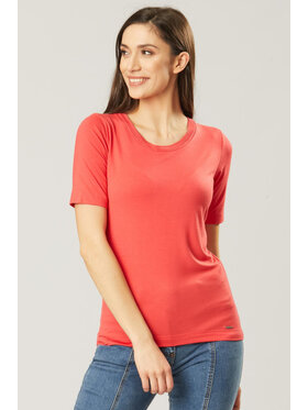 QUIOSQUE QUIOSQUE Bluzka 16-TD-133 Koralowy Regular Fit