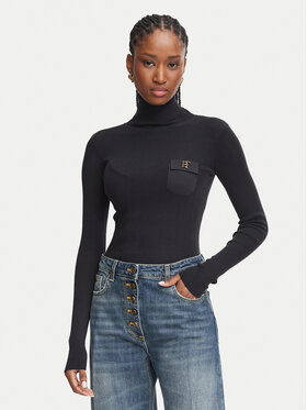 Elisabetta Franchi Elisabetta Franchi Rollkragenpullover MK-05B-66E2-V350 Dunkelbraun Slim Fit