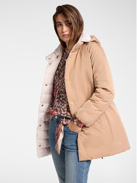 Elena Mirò Elena Mirò Kurtka puchowa F219P000147N012 Écru Regular Fit