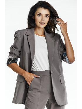 Awama Awama Marynarka A676 Beżowy Basic Fit