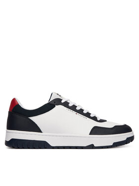 Tommy Hilfiger Tommy Hilfiger Laisvalaikio batai Basket Core Lite Lth Block FM0FM05713 Balta