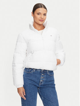 Tommy Jeans Tommy Jeans Зимно яке Essential DW0DW18827 Бял Regular Fit