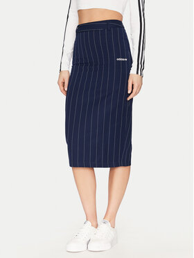 adidas adidas Ceruzaszoknya Pinstripe JD2576 Sötétkék Slim Fit