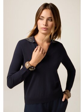 Oltre Oltre Cardigan M291J005025N034 Blu Slim Fit