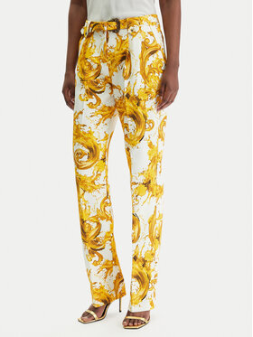 Versace Jeans Couture Versace Jeans Couture Kalhoty z materiálu 80HAA111 NS756 Bílá Regular Fit