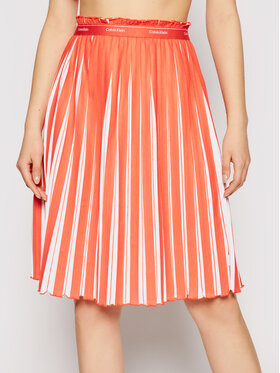 Calvin Klein Calvin Klein Plisuotas sijonas K20K202932 Oranžinė Regular Fit