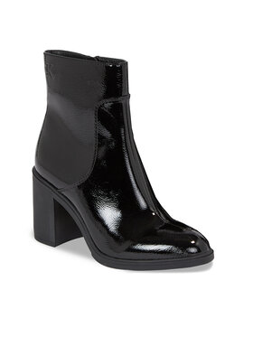 Calvin Klein Jeans Škornji Mid Block Heel Boot Naplak Wn YW0YW01258 Črna