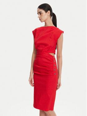 PINKO PINKO Coctailkleid 104955 A0IM Rot Regular Fit