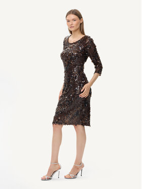 KMX KMX Sukienka wieczorowa 924840005 Brązowy Fitted Fit