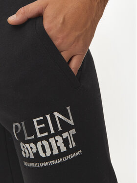 Plein Sport Spodnji Del Trenirke AADC MJT2449 STE003N Črna Regular Fit