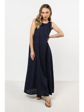 Awama Awama Sukienka letnia A729 Granatowy Basic Fit