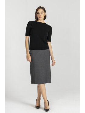 Deni Cler Milano Deni Cler Milano Spódnica ołówkowa T-DC-7063-E5-40-80-1 Szary Regular Fit