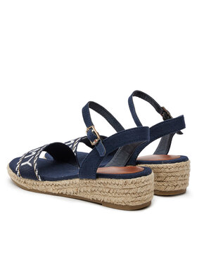 Tommy Hilfiger Espadrile Rope Wedge Sandal T3A7-33287-0890 M Mornarsko Modra