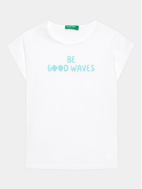 United Colors Of Benetton United Colors Of Benetton T-shirt 3096G1095 Bijela Regular Fit