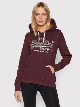 Superdry Superdry Jopa Boho Sparkle W2011251A Bordo rdeča Regular Fit