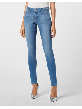 PHILIPP PLEIN PHILIPP PLEIN Jegginsy 5461 Niebieski jasny Jegging Fit