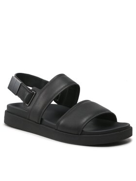 Calvin Klein Calvin Klein Sandále Back Strap Sandal Lth HM0HM00946 Čierna